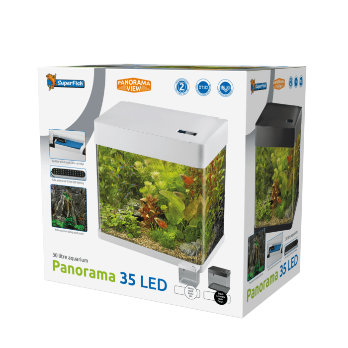 Купити SuperFish Panorama 35 LED White — панорамний акваріум 35 л з LED