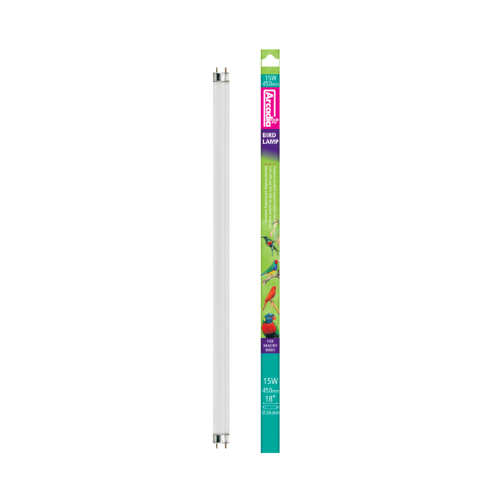 ARCADIA BIRD LAMP 2.4% T8 UVB LAMP 45CM 15 WATT (R2100020) лампа для птахів