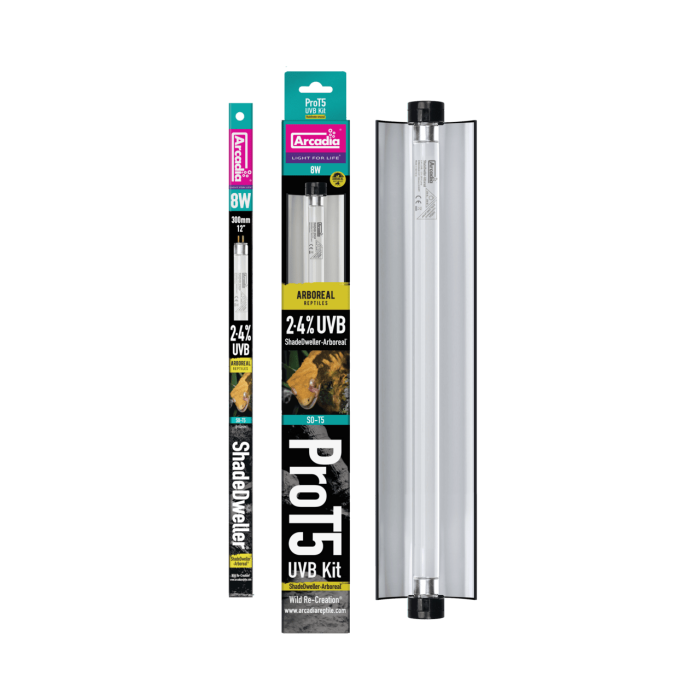 ARCADIA PRO T5 UVB KIT SHADEDWELLER ARBOREAL 2,4% UVB 8 WATT (R2100345) ультрафіолетова лампа для рептилій