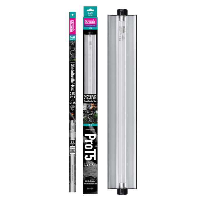 ARCADIA PRO T5 UVB MAX KIT SHADEDWELLER 2.5% UVB 14 WATT (R2100295) ультрафіолетова лампа для рептилій