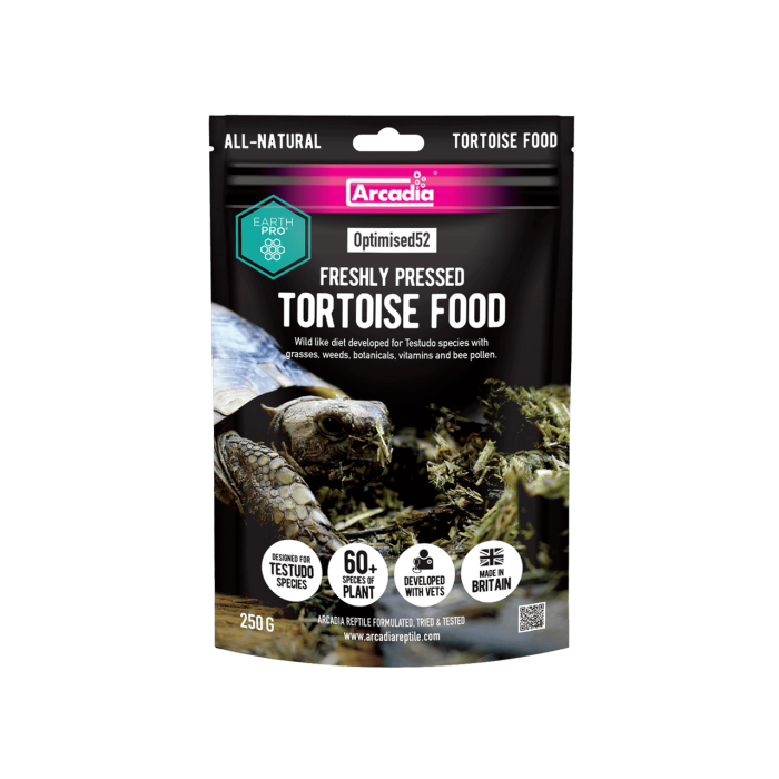 ARCADIA EARTHPRO OPTIMISED52 TORTOISE FOOD 250G (R9100060) корм для черепах