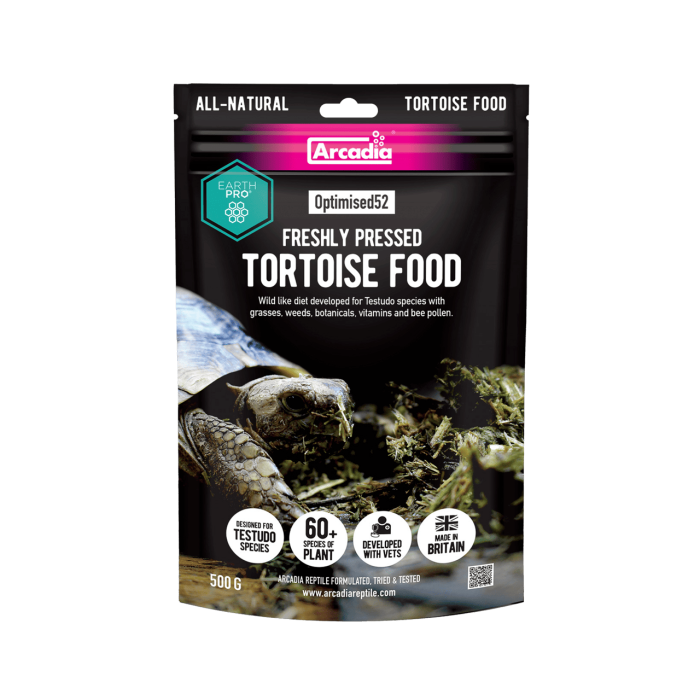 ARCADIA EARTHPRO OPTIMISED52 TORTOISE FOOD 500G (R9100063) корм для черепах
