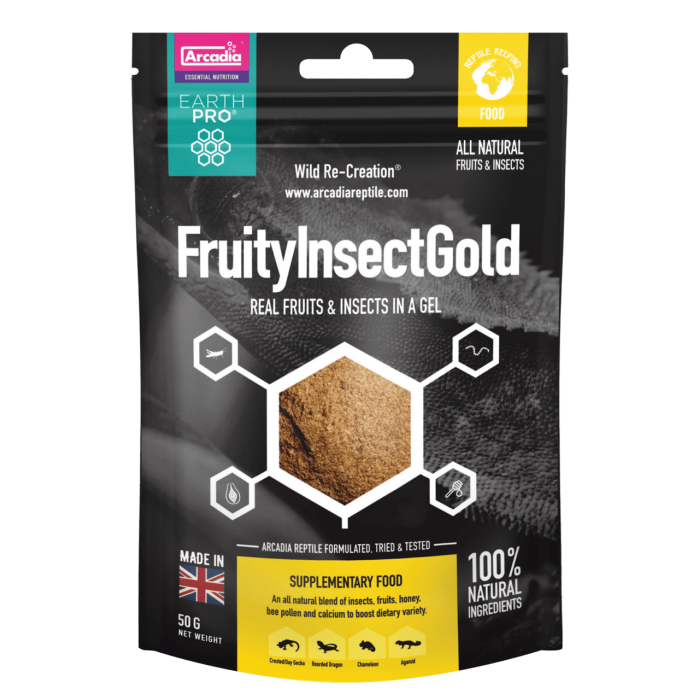 ARCADIA EARTH PRO JELLYPOT GOLD, FRUITYINSECT GOLD 50 GRAM (R9100080) корм для приготування желе