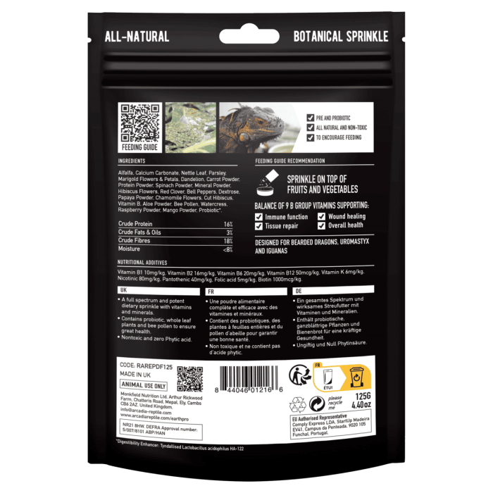 ARCADIA EARTH PRO DRAGON FUEL 125 GRAM (R9100030) харчова посипка