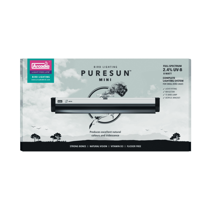 ARCADIA PURESUN BIRD LAMP KIT WITH BRACKET MINI 8 WATT (R2100060) лампа для птахів