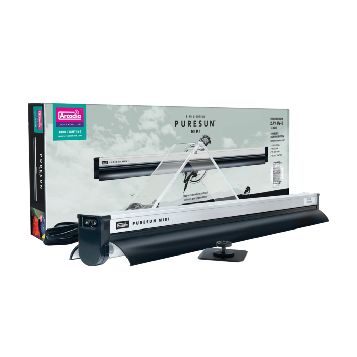 ARCADIA PURESUN BIRD LAMP KIT WITH BRACKET MIDI 14 WATT (R2100065) лампа для птахів