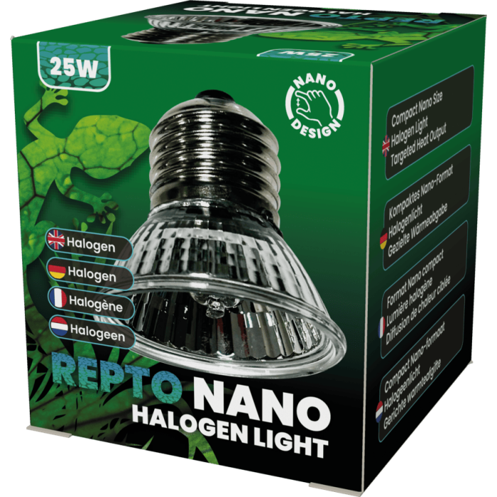 REPTO NANO HALOGEN LIGHT 25 WATT (R3100085) галогенна нано лампа для рептилій