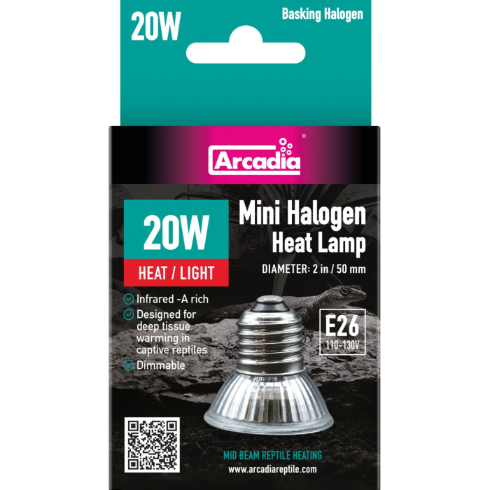 ARCADIA HALOGEN MINI BASKING SPOT 20 WATT (R2110010) лампа для рептилій