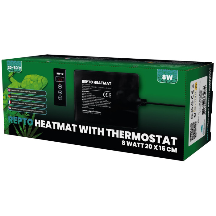 REPTO HEAT MAT WITH THERMOSTAT 8 WATT 20X15 CM (R3100355) нагрівальний мат з термостатом