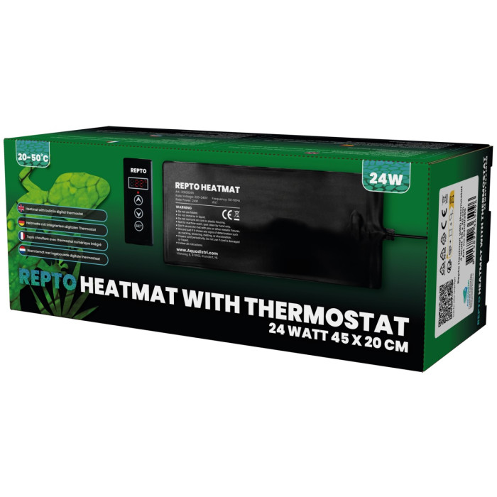 REPTO HEAT MAT WITH THERMOSTAT 24 WATT 45X20 CM (R3100365) нагрівальний мат з термостатом