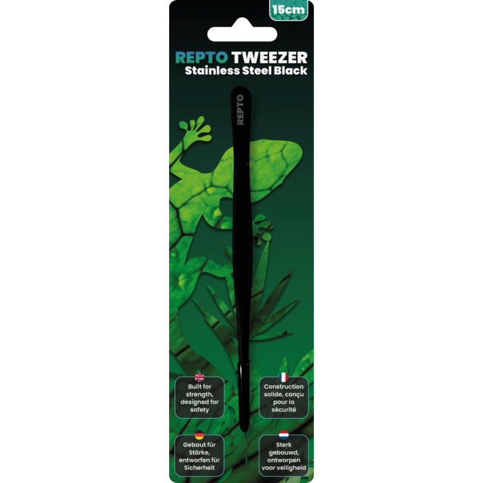 REPTO TWEEZER STAINLESS STEEL BLACK 15 CM (R3300115) чорний пінцет для рептилій