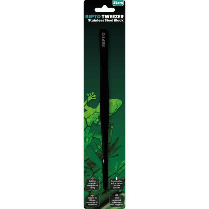 REPTO TWEEZER STAINLESS STEEL BLACK 25 CM (R3300120) чорний пінцет для рептилій