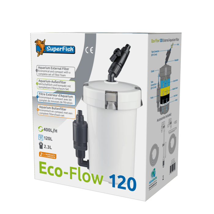 Купити зовнішній фільтр SUPERFISH ECO FLOW 120 для акваріума