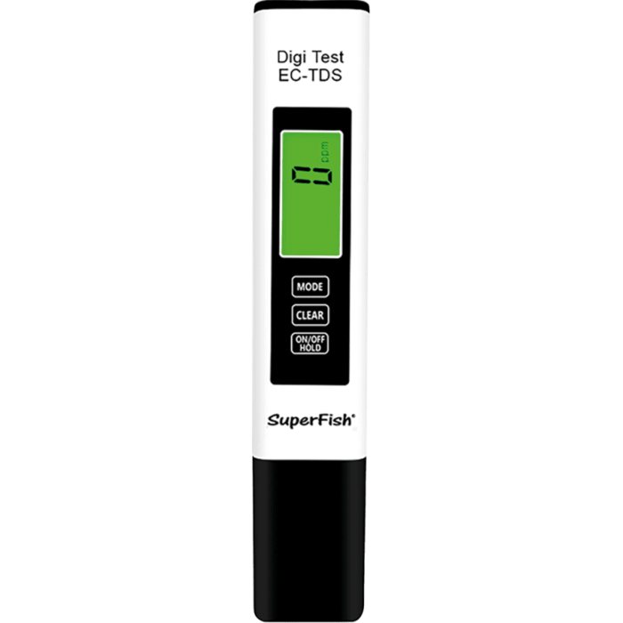 Тест для определения уровней TDS 3-в-1 и аквариуме SUPERFISH DIGI TEST EC-TDS